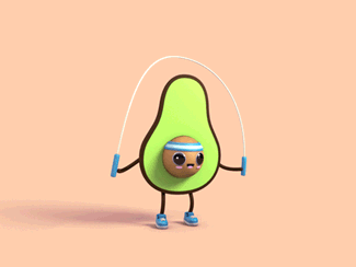 Gif de aguacate animado