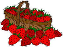 cesto de fresas