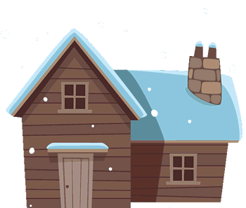 Gif de casa nevando