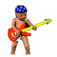 Gif de bebe guitarrista