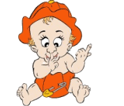 Gif de bebe saludando